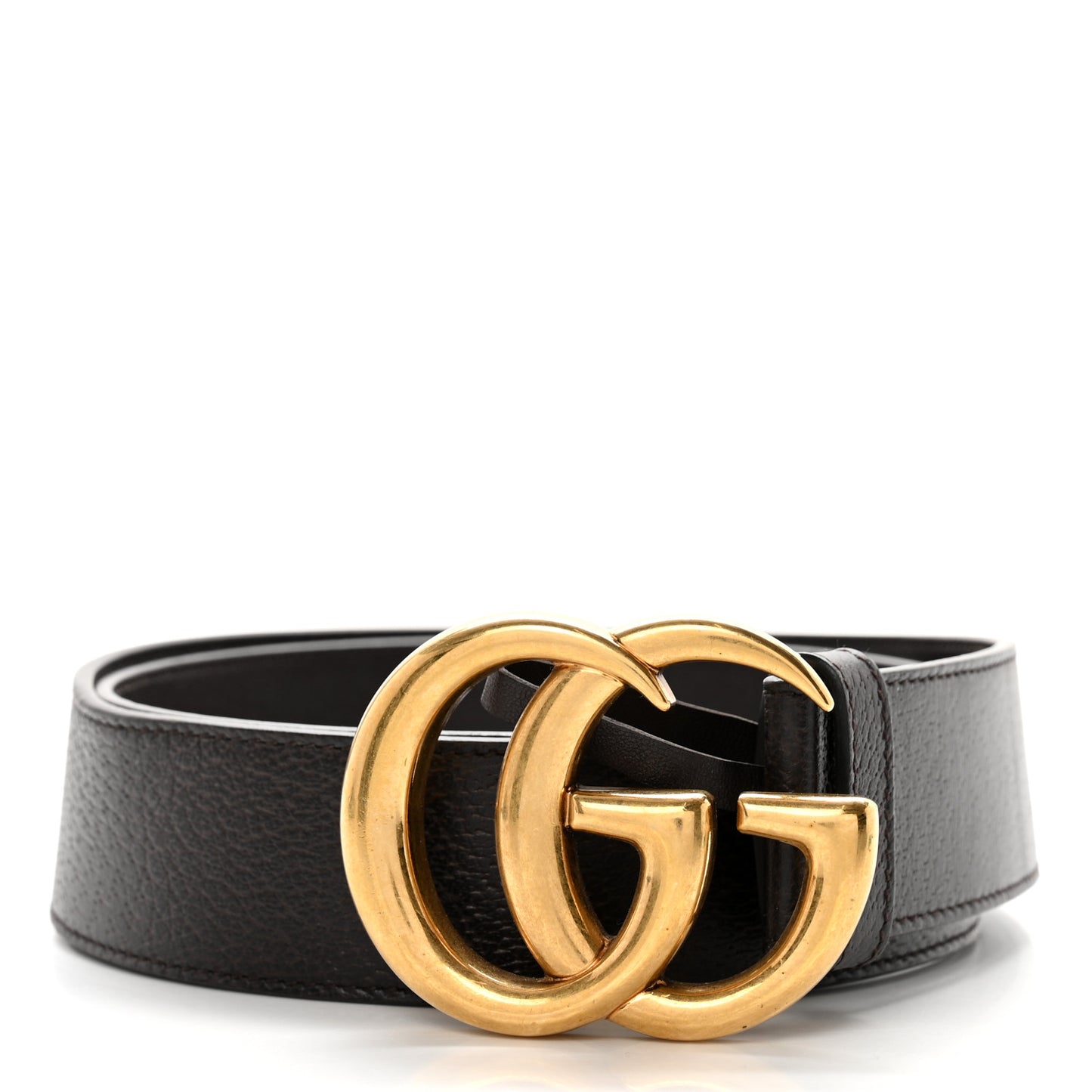 Textured Dollar Calfskin Double G 40mm Belt 90 36 Black