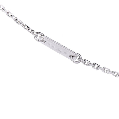 Van Cleef & Arpels 18K White Gold Diamond Sweet Alhambra Pendant Necklace 7 of 8