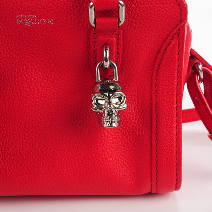 Alexander McQueen Pebbled Calfskin Mini Padlock Tote Red 6 of 9
