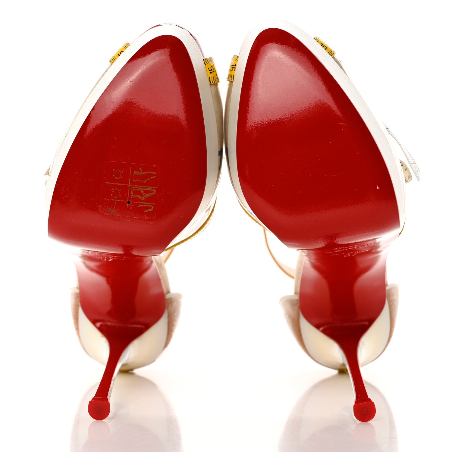 Christian Louboutin PVC Patent Ruban Calfskin Metricathy 150 Pumps 37 Transparent Yellow 5 of 10
