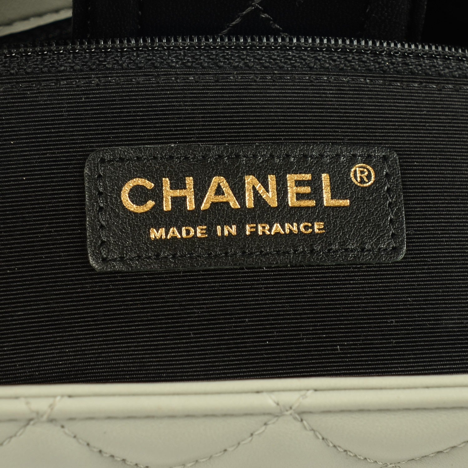 Chanel Calfskin Quilted Elegant CC Large Shopping Tote Grey Black 6 of 8