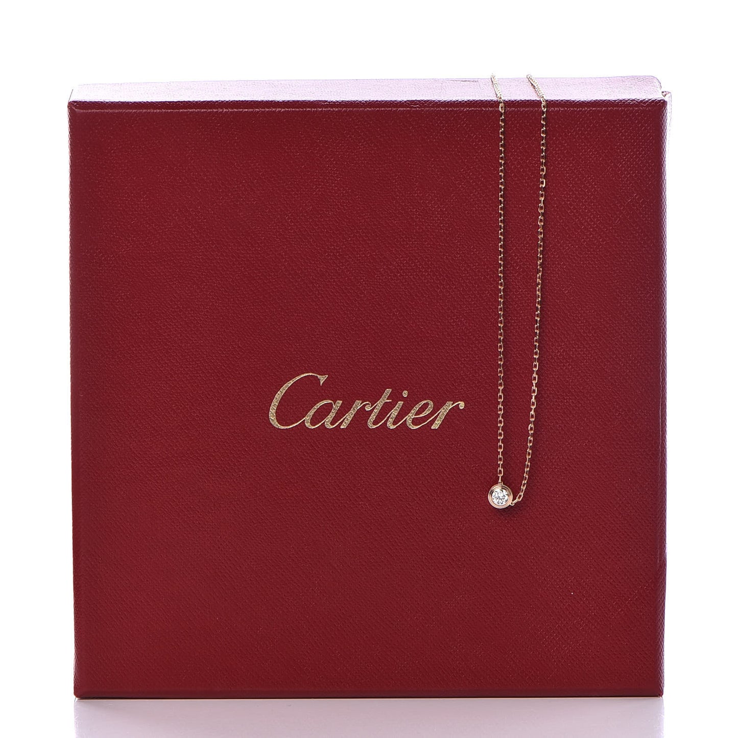 18K Pink Gold Diamond LM D'Amour Pendant Necklace