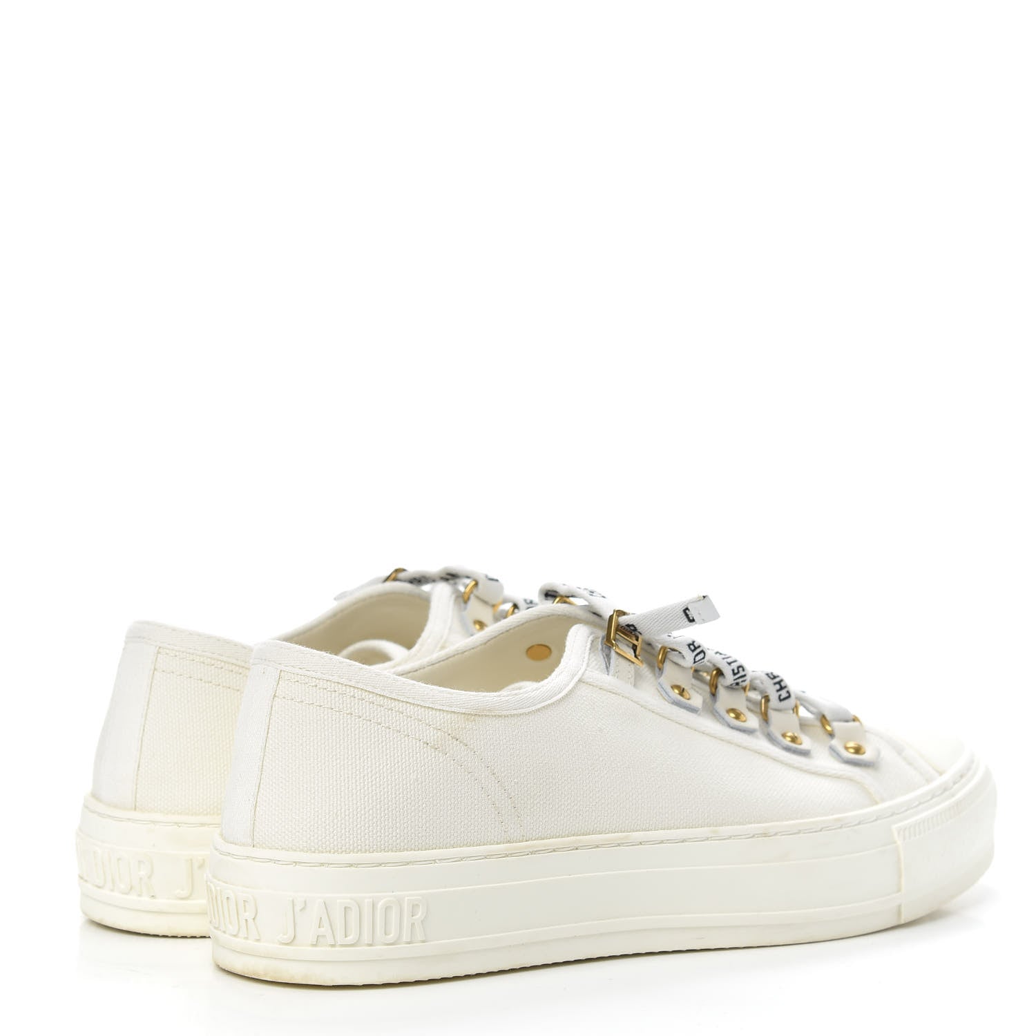 Christian Dior Canvas Walk'n Dior Low Top Sneakers 37.5 White 4 of 11
