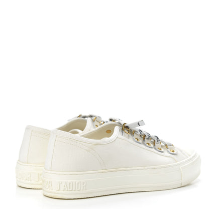 Christian Dior Canvas Walk'n Dior Low Top Sneakers 37.5 White 4 of 11