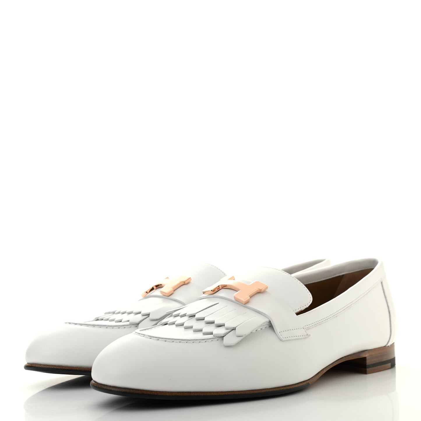 Calfskin Womens Royal Loafers 40 White