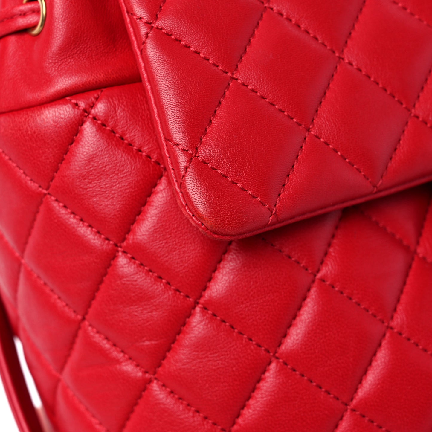 Lambskin Quilted Large Urban Spirit Backpack Red