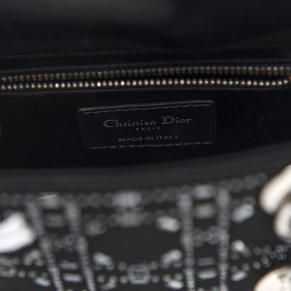 Christian Dior Satin Crystal Cannage Mini Lady Dior Black 5 of 8