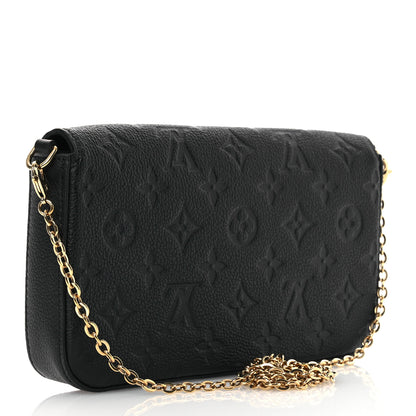 Louis Vuitton Empreinte Pochette Felicie Chain Wallet Black 3 of 10