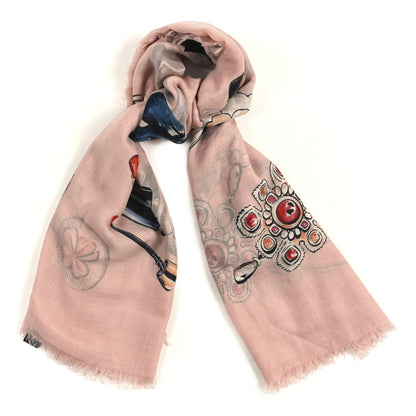 Chanel Cashmere Icons Shawl Pink 1 of 3