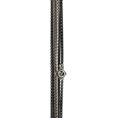 David Yurman Sterling Silver Diamond Rock Crystal Quatrefoil Ball Multi Strand Necklace 4 of 5