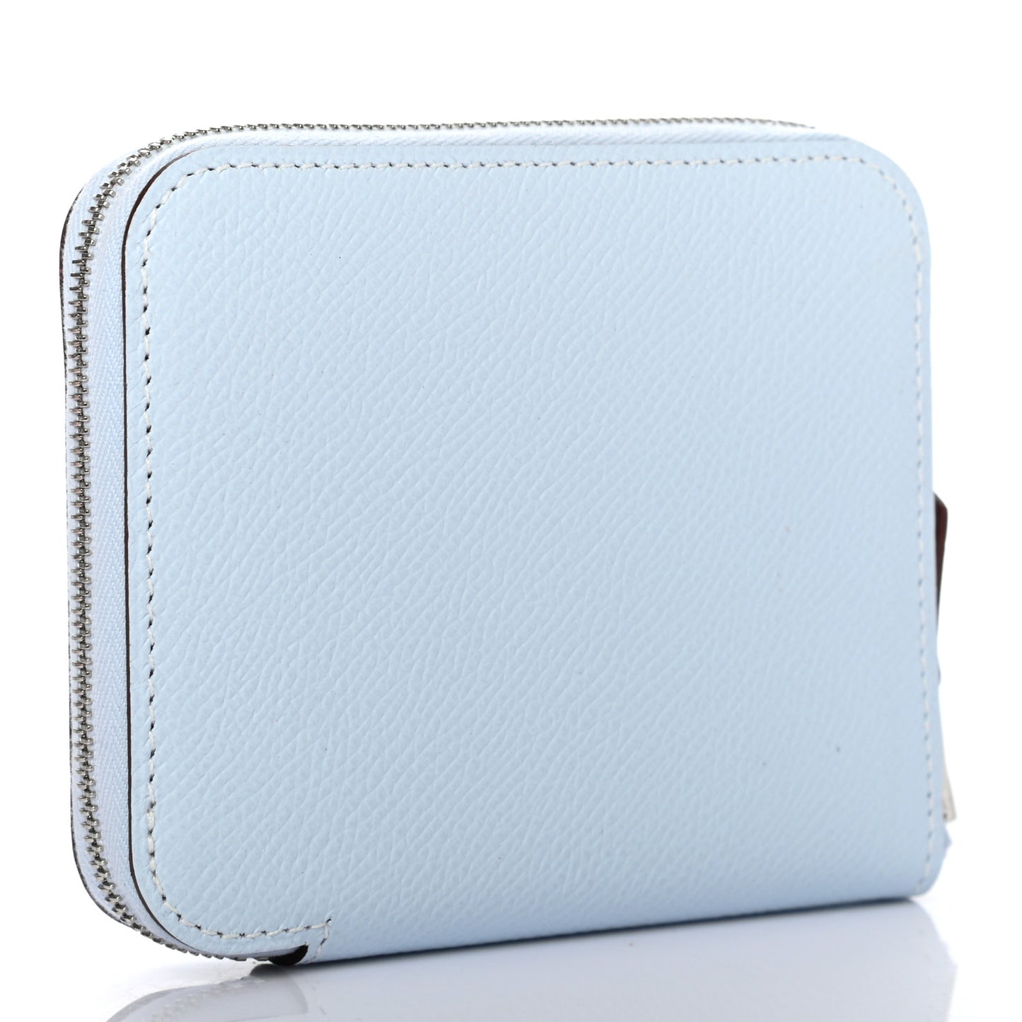 Epsom Silk'in Compact Wallet Bleu Brume Gris Perle
