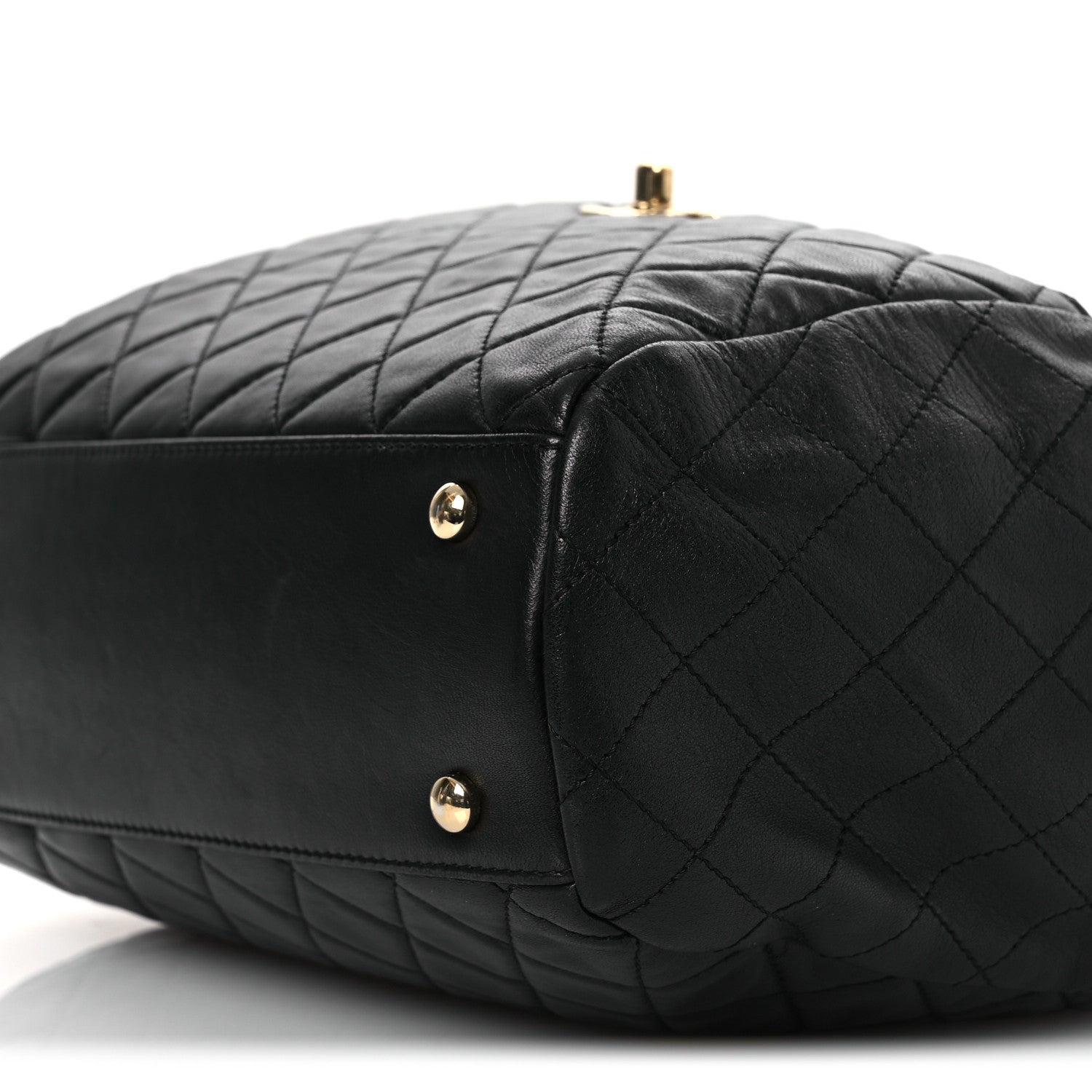 Chanel Lambskin Quilted Drawstring Bag Black 10 of 10