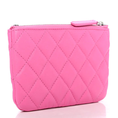 Chanel Lambskin Quilted Small Cosmetic Case Pink 2 of 4
