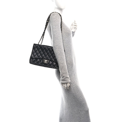 Chanel Caviar Quilted Jumbo Single Flap Black 2 of 11