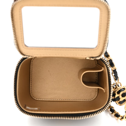 Chanel Lambskin Quilted Mini Pearl Crush Vanity Case With Chain Black 5 of 10