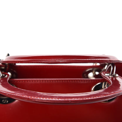 Christian Dior Patent Medium Lady Dior Red 11 of 16
