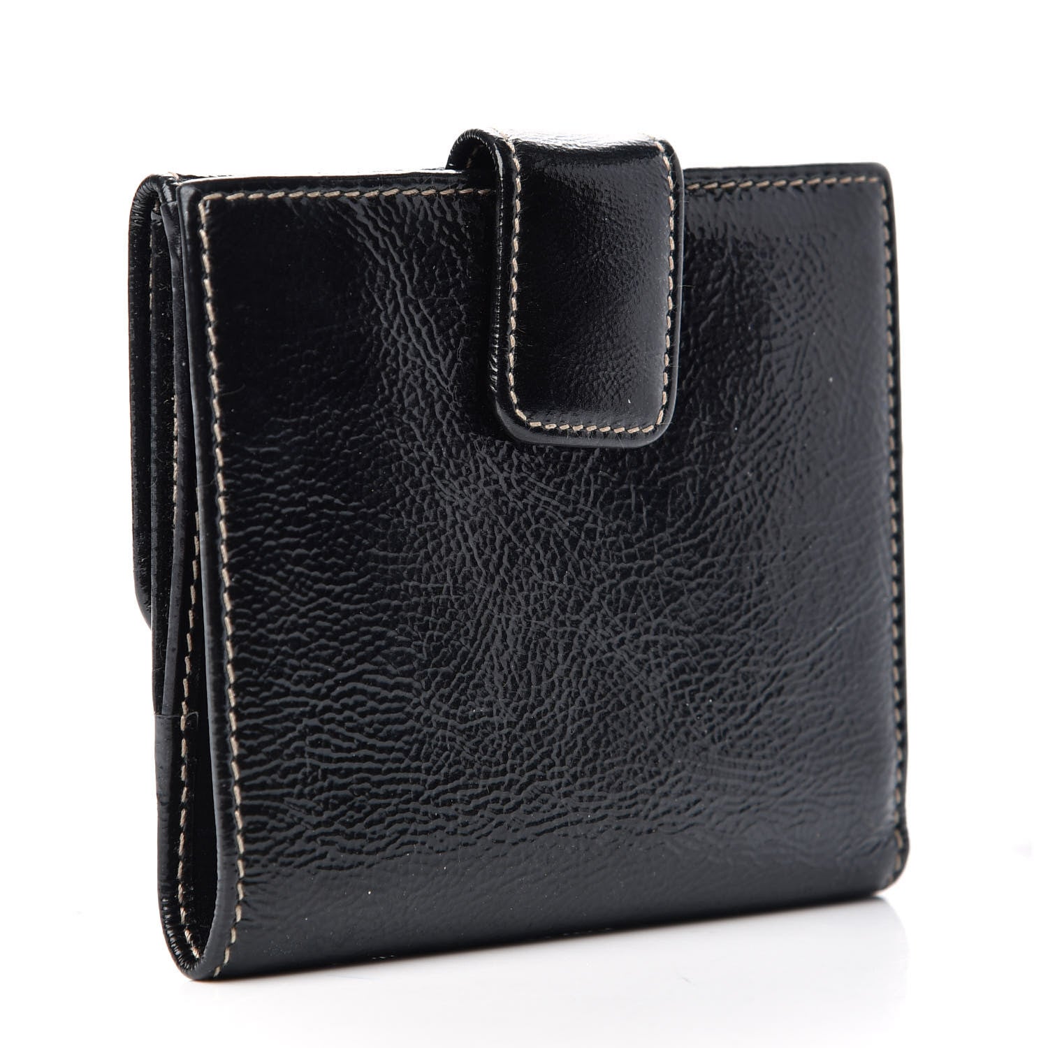 Gucci Patent Calfskin Compact Britt Wallet Black 3 of 7