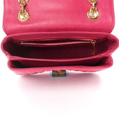 Celine Calfskin Quilted Medium C Bag Pink 6 of 12