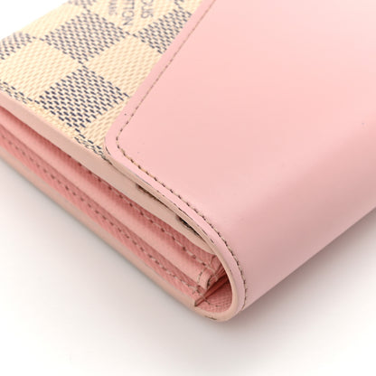Louis Vuitton Damier Azur Sarah Wallet NM  Rose Ballerine 14 of 17