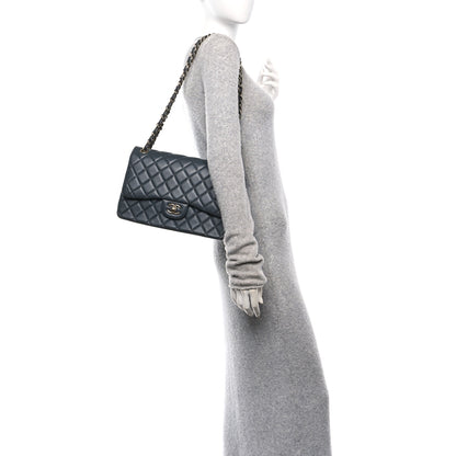 Chanel Lambskin Quilted Jumbo Double Flap Dark Grey 2 of 10