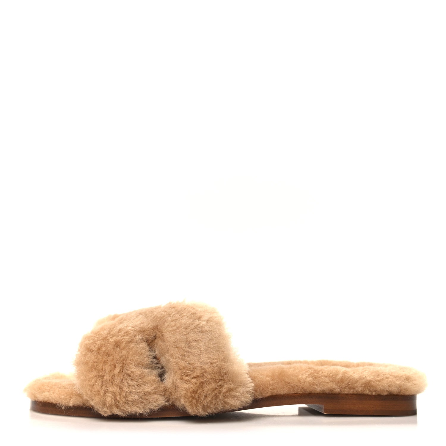Hermes Woolskin Oran Sandals 39 Beige Argile 1 of 8