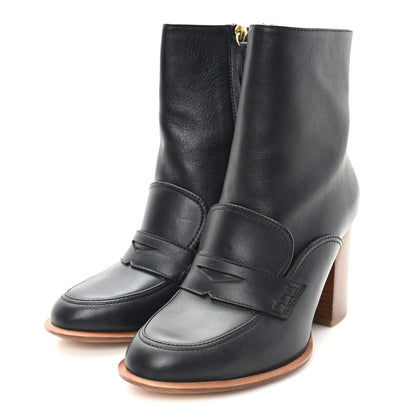 Loewe Calfskin Loafer Ankle Boots 39 Black 4 of 9