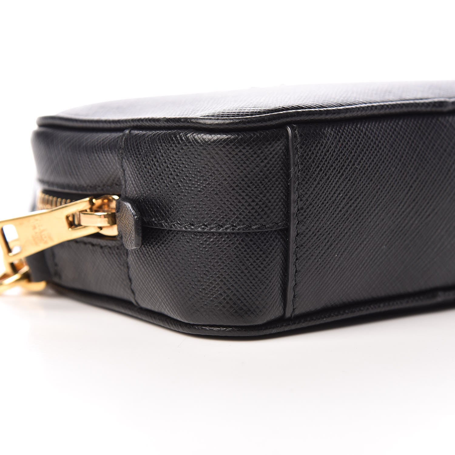 Prada Saffiano Mini Camera Crossbody Bag Black 10 of 11