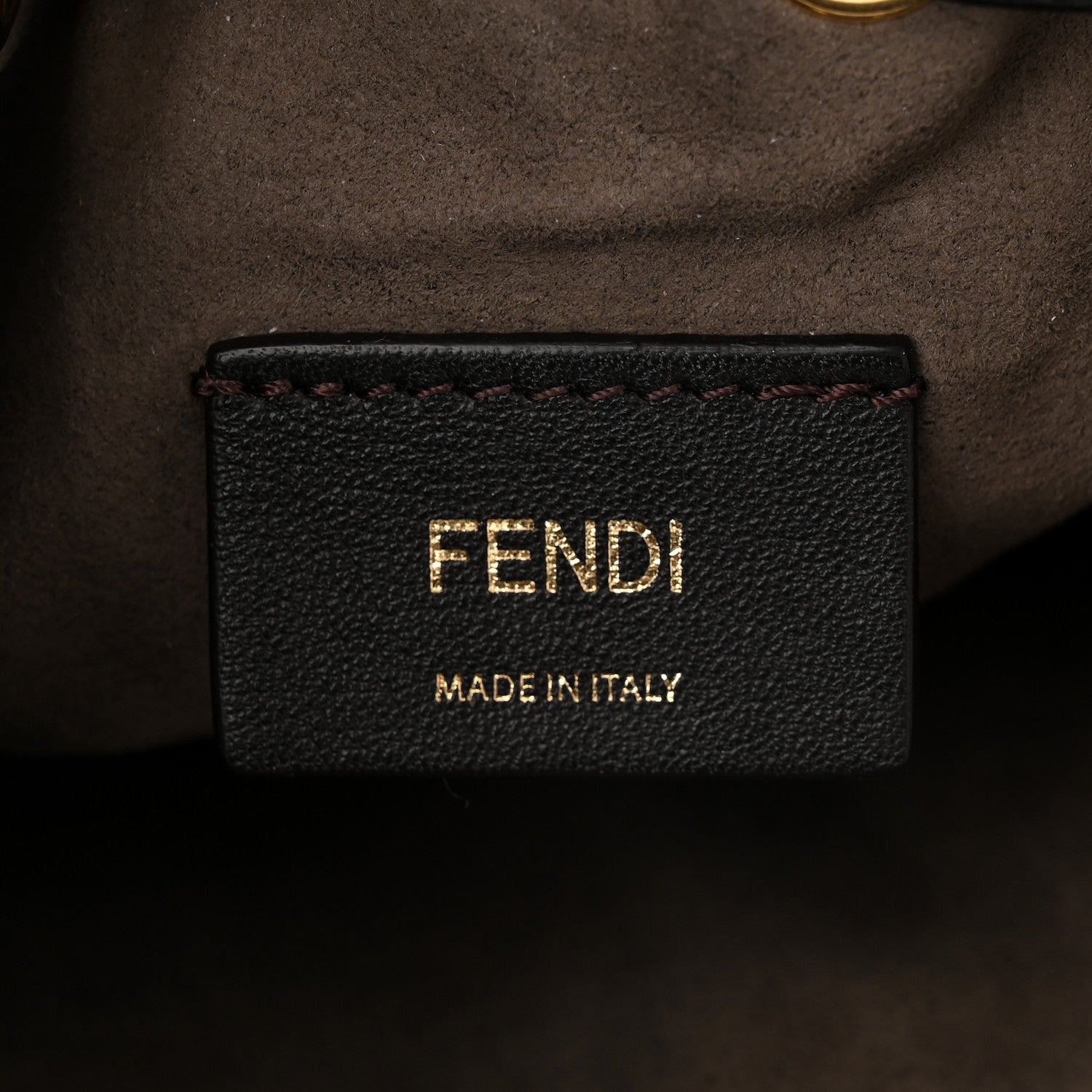 Fendi Vitello Liberty F is Fendi FF 1974 Embossed Mini Mon Tresor Bucket Bag Black 6 of 11
