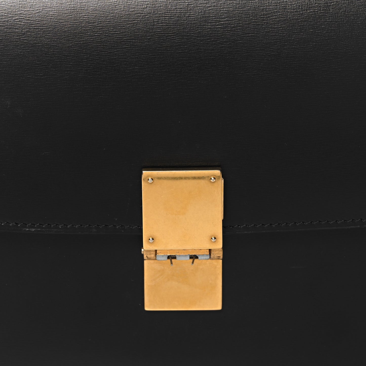 Box Calfskin Medium Classic Box Flap Bag Black