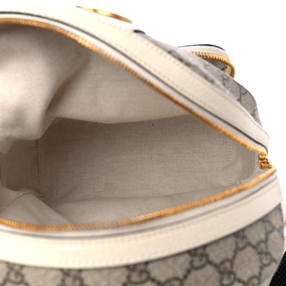Gucci GG Supreme Monogram Textured Calfskin Web Small Ophidia Day Backpack Beige Ebony Mystic White 5 of 9
