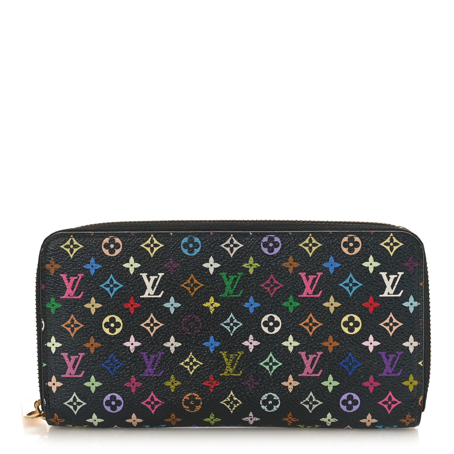 Louis Vuitton Monogram Multicolor Zippy Wallet Black Grenade 1 of 9