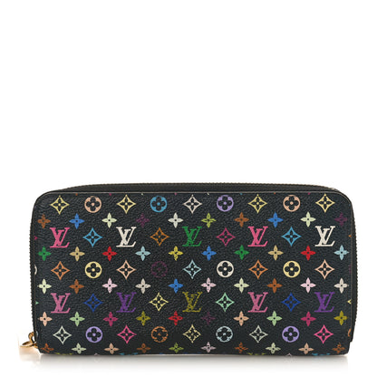 Louis Vuitton Monogram Multicolor Zippy Wallet Black Grenade 1 of 9