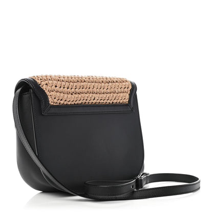 Saint Laurent Woven Raffia Monogram Kaia Satchel Tan 3 of 12