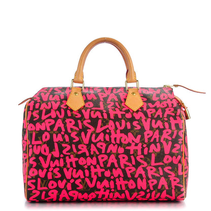 Louis Vuitton Monogram Graffiti Speedy 30 Fuchsia 1 of 8