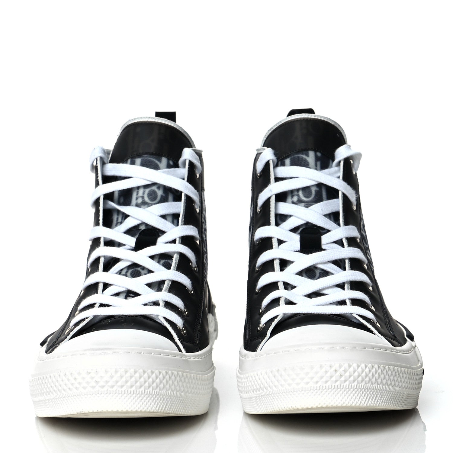 Christian Dior Canvas Oblique Mens B23 High Top Sneakers 43 White 2 of 9