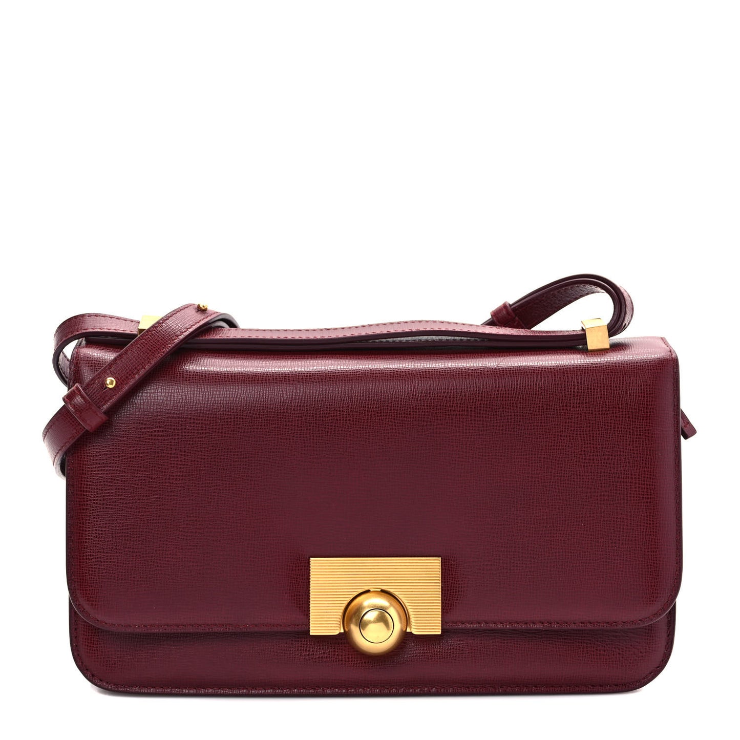 Calfskin Stamped Classic BV Bag Dark Red