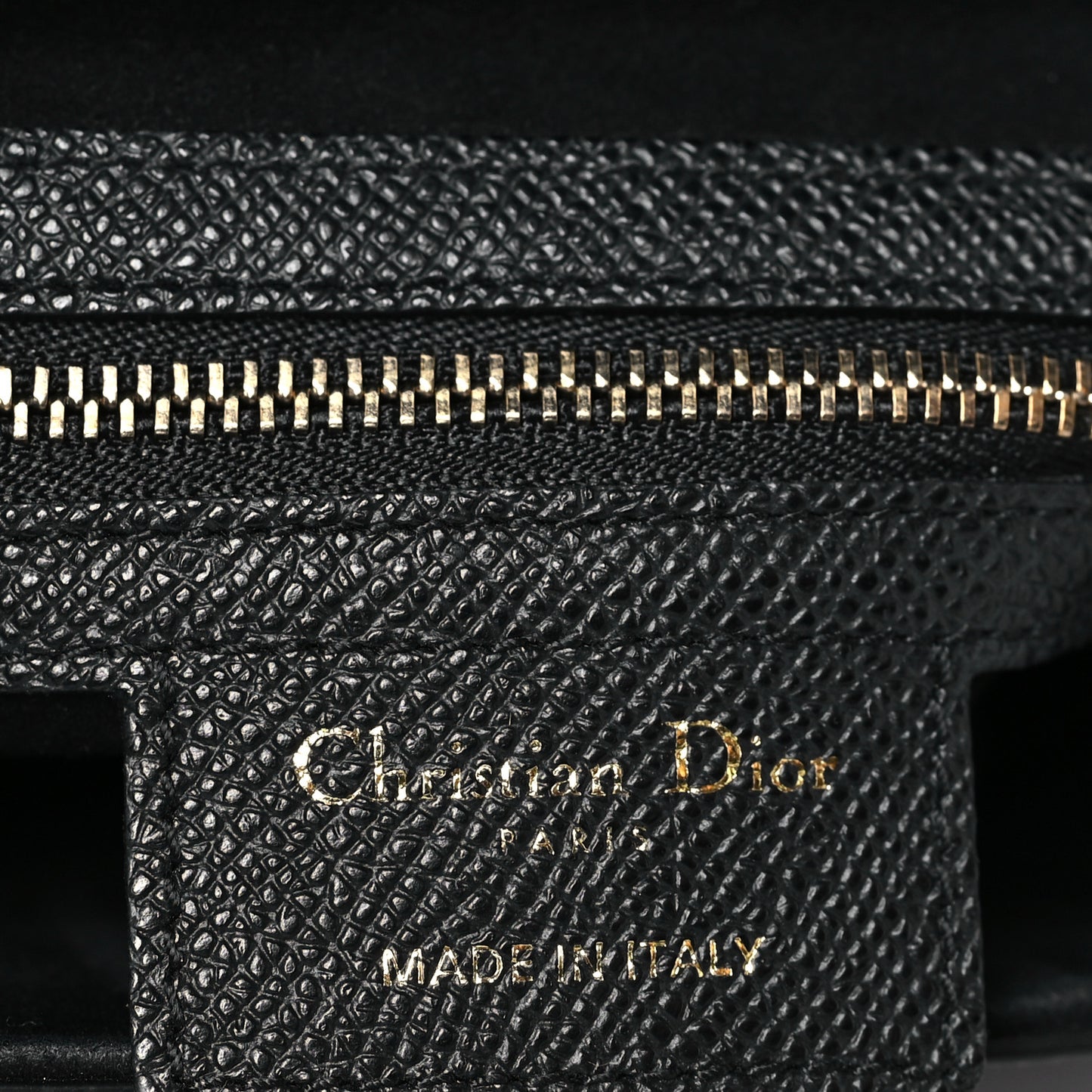 Grained Calfskin Saddle Bag Black