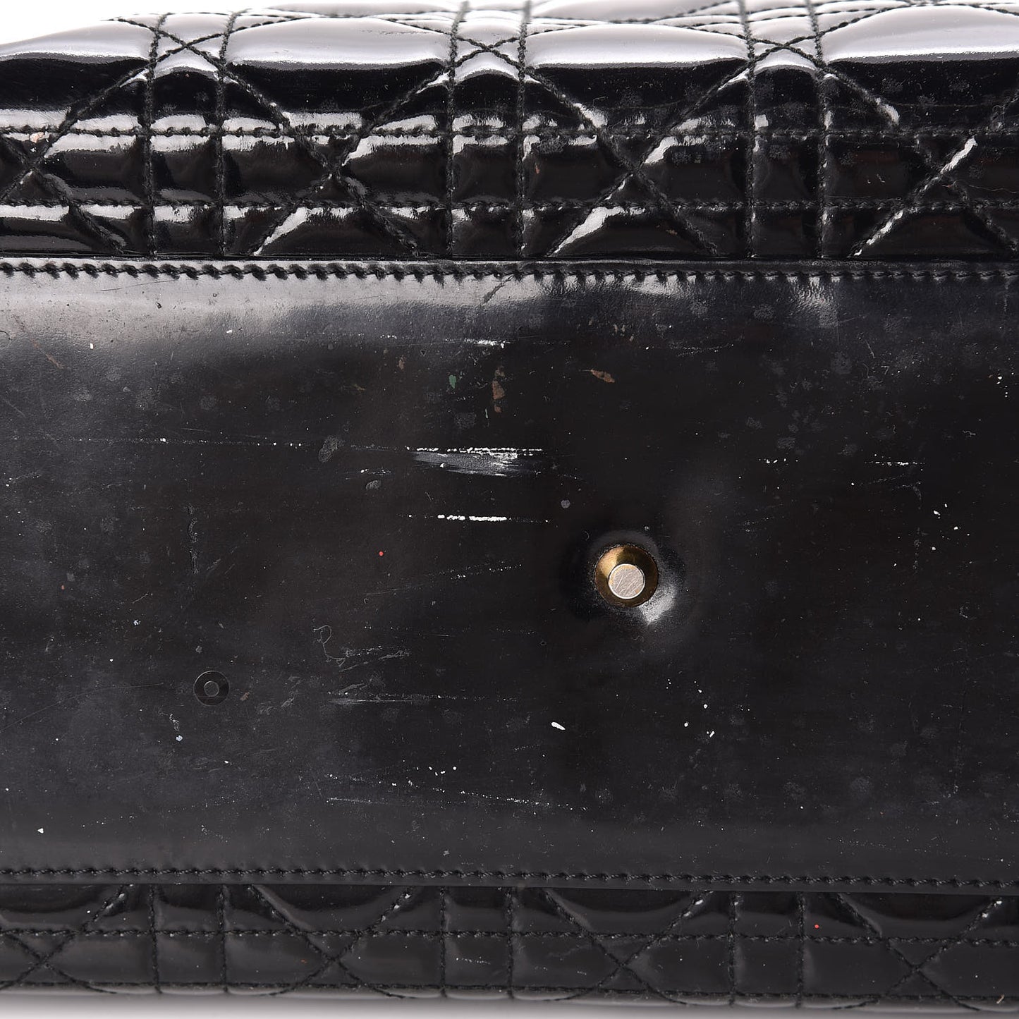 Patent Cannage Large Lady Dior Black