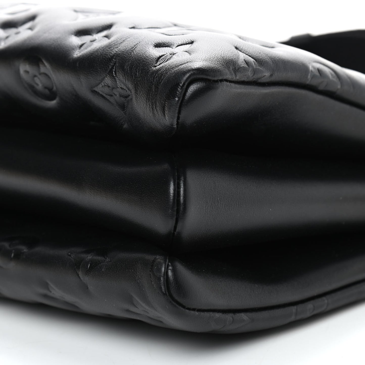 Lambskin Embossed Monogram Coussin PM Black