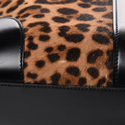 Gucci Pony Hair Jaguar Print Medium Lady Buckle Top Handle Bag Black 15 of 18