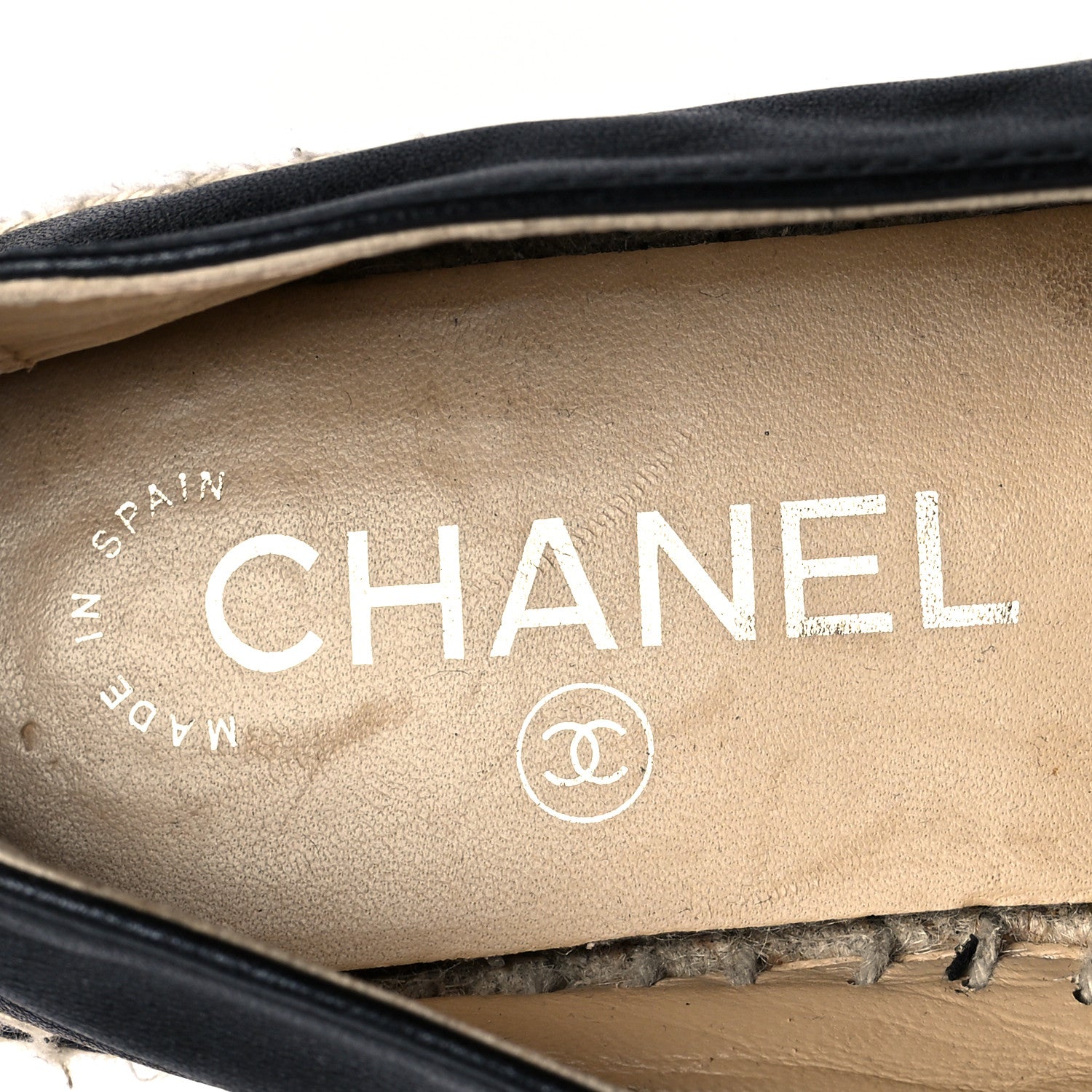 Chanel Calfskin Chain CC Espadrilles 36 Black 7 of 11