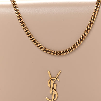 Saint Laurent Glossy Calfskin Monogram Chain Wallet  Dark Beige 7 of 10