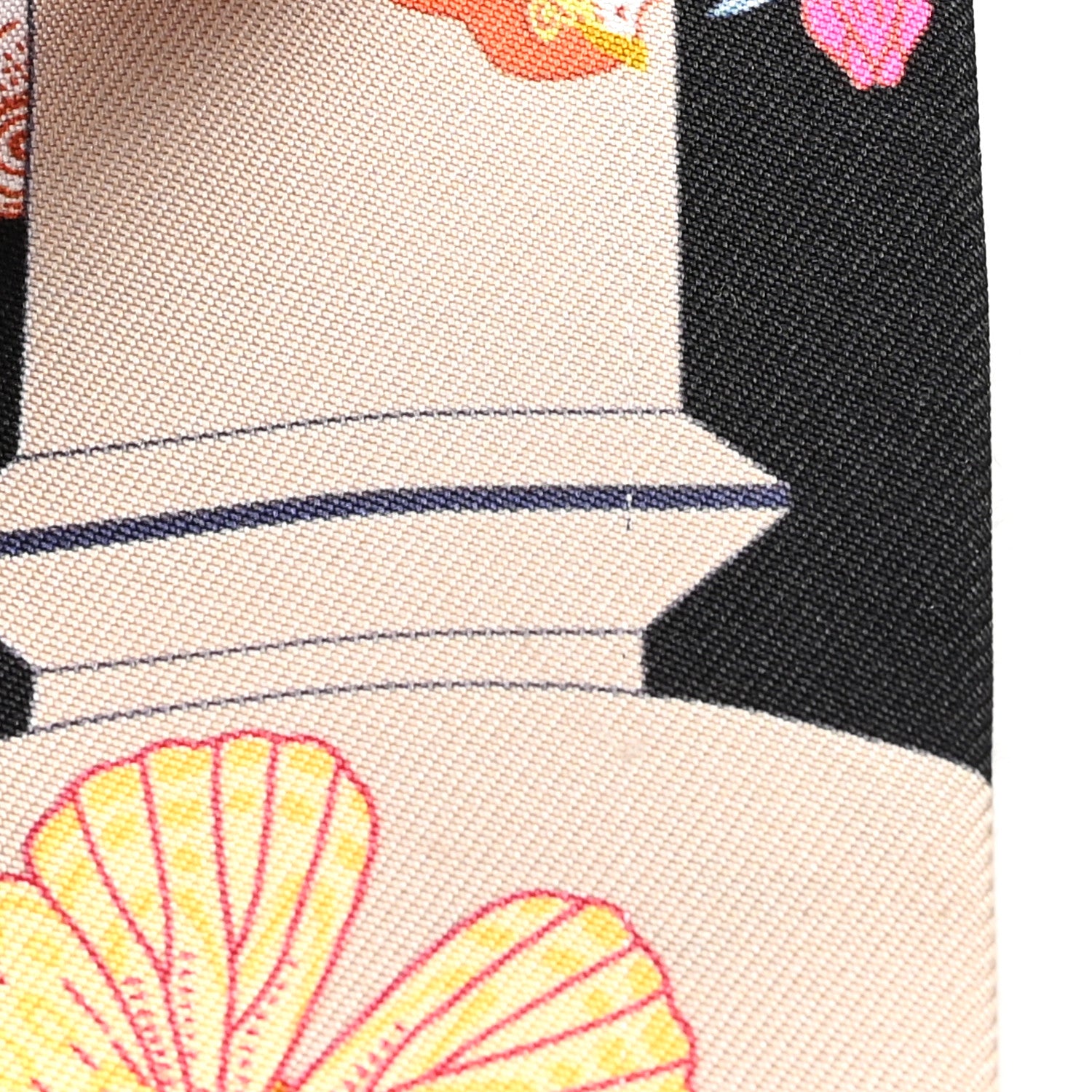 Hermes Silk Precious Paradise Twilly Black Beige Multicolor 4 of 4