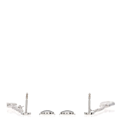 Hermes 18K White Gold Diamond Kelly Clochette Drop Earrings 3 of 5