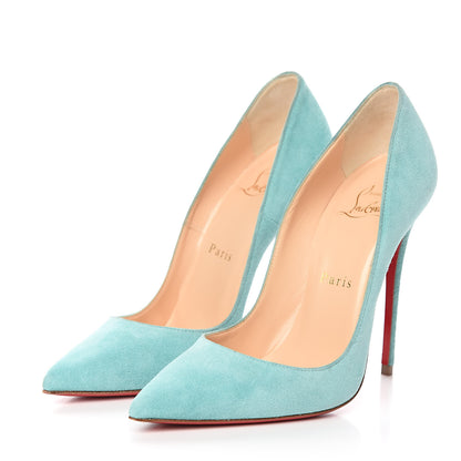 Christian Louboutin Veau Velours So Kate 120 Pumps 36 Turquoise 3 of 8