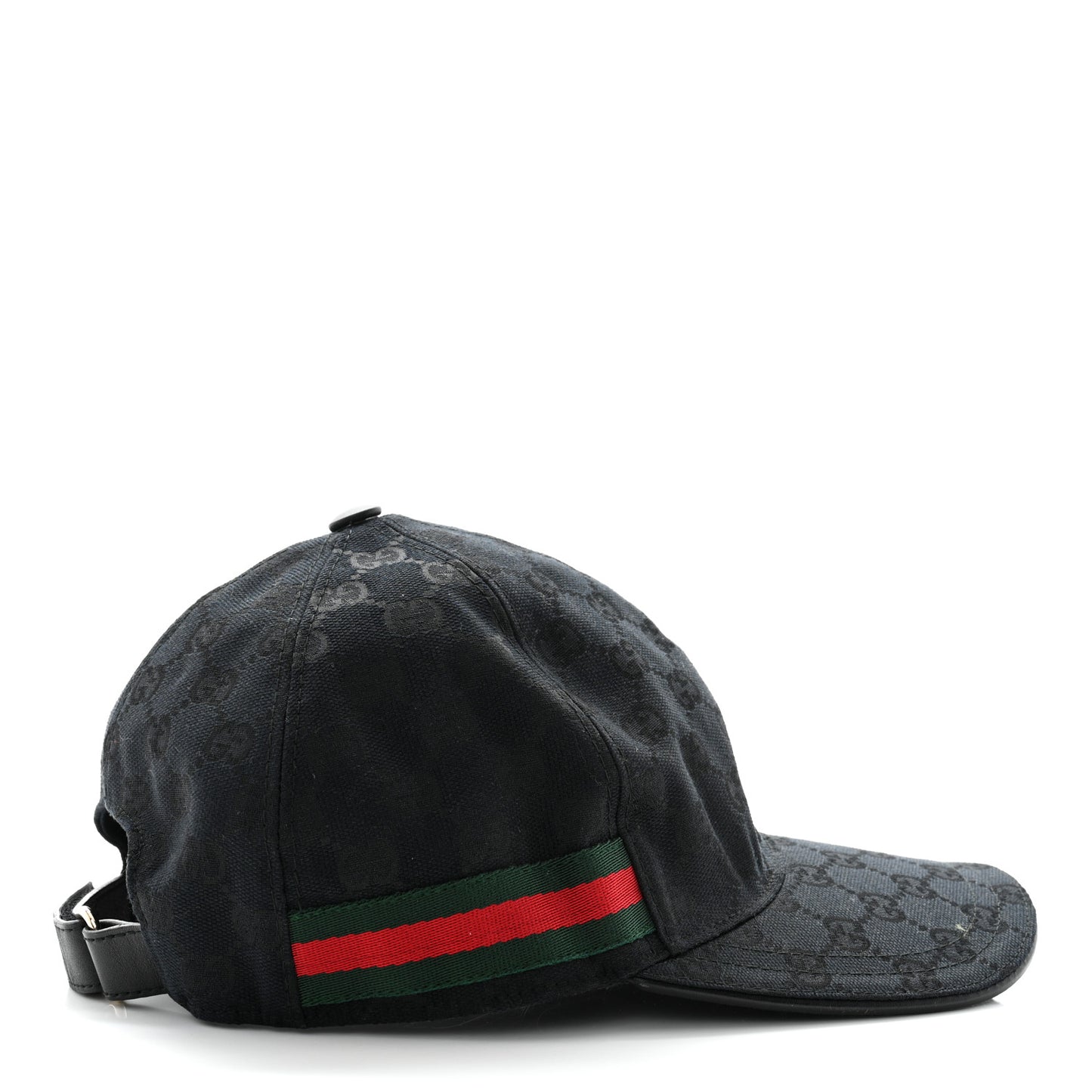 Monogram Web Baseball Hat M Black