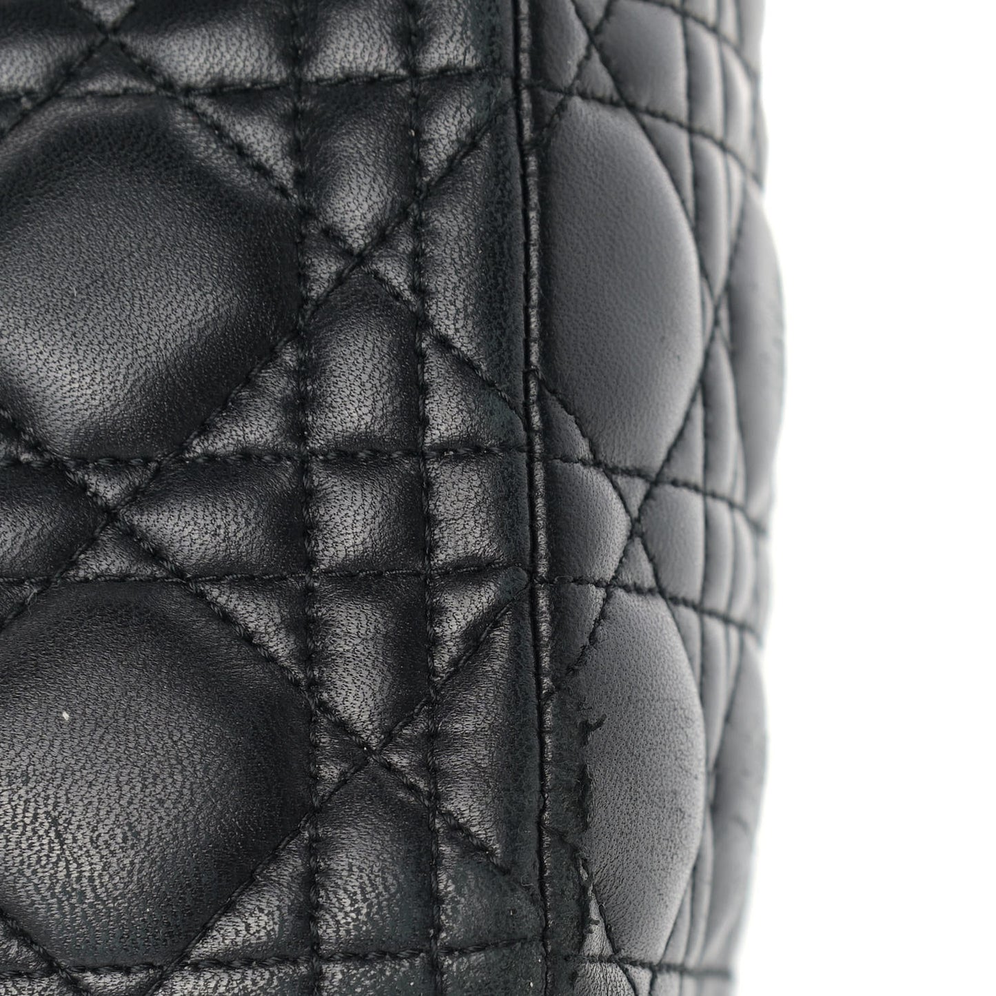 Lambskin Cannage Large Lady Dior Black