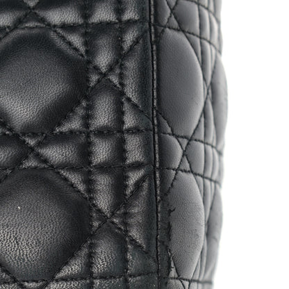 Christian Dior Lambskin Cannage Large Lady Dior Black 12 of 14