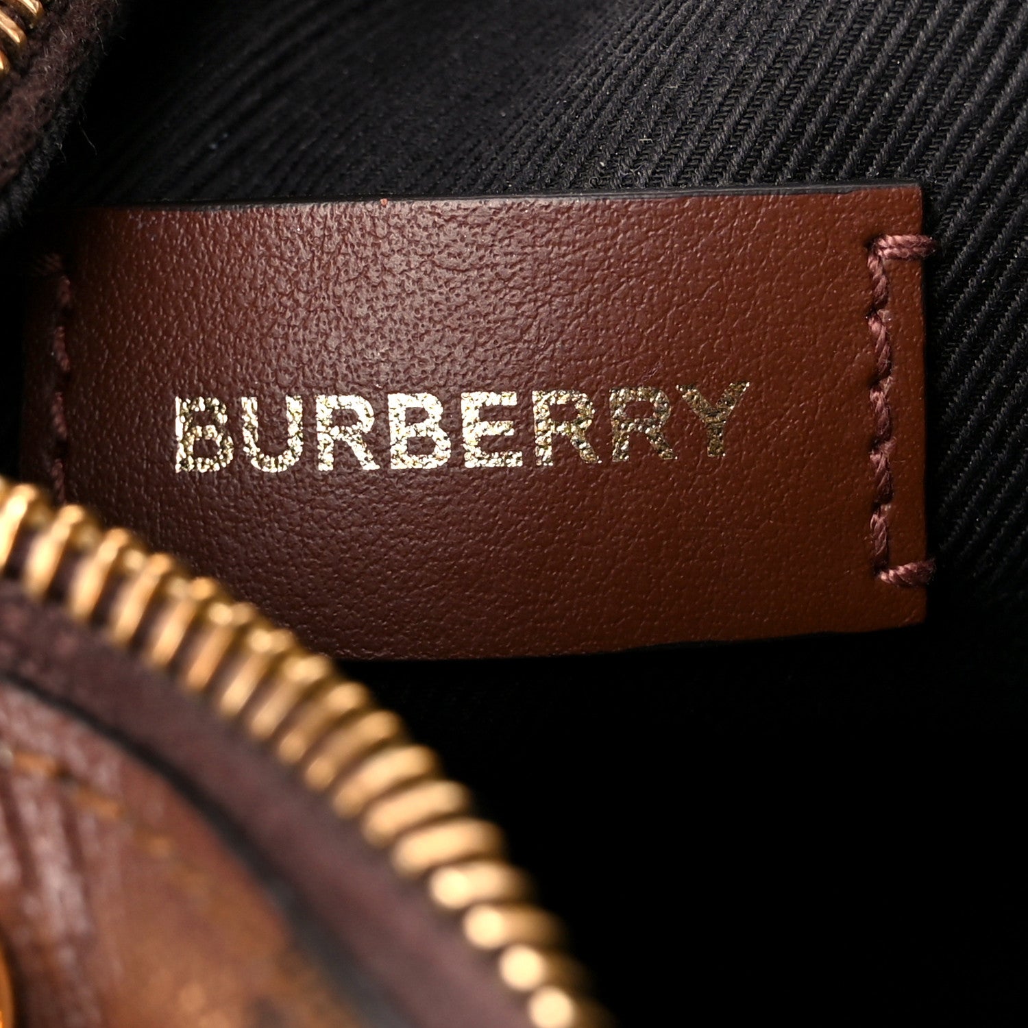 Burberry E-canvas Check Mini Bowling Bag Dark Birch Brown 6 of 10
