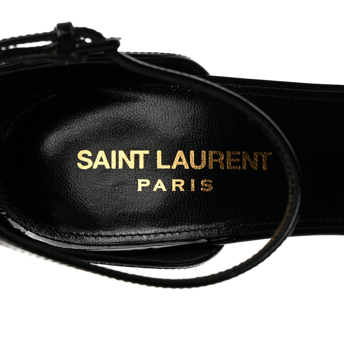 Patent Calfskin Opyum 110 Sandals 38.5 Black
